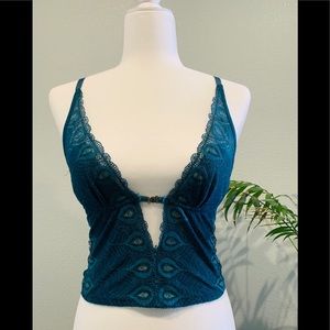 Vintage Corset Peacock Pattern Camisole